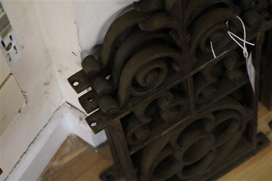 Seven cast iron panels